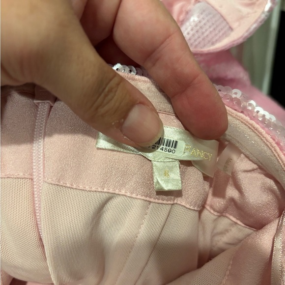 LoveShackFancy Stasia Sequin Dress Pink Strapless Evening Cocktail Party Sz 6 - Picture 6 of 6